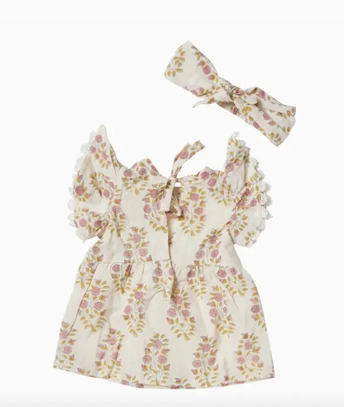 Bonheur du Jour robe Amicia pour poupées Primrose Rosée by Citron Grenadine