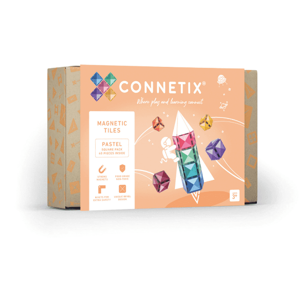 CONNETIX pastel square pack 40 pièces by Citron Grenadine
