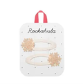 ROCKAHULA shimmer snowflake clips by Citron Grenadine