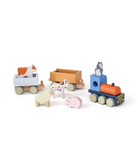 KIDSCONCEPT le train des animaux de la ferme 12m+ by Citron Grenadine