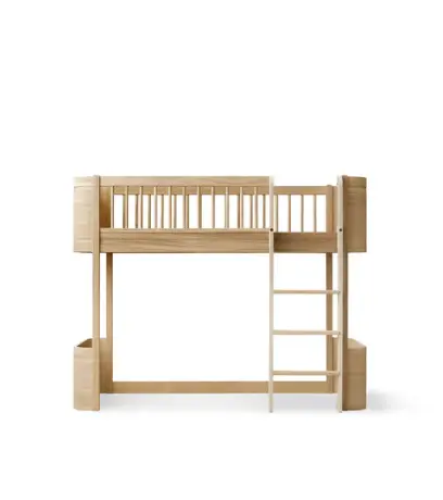 Oliver Furniture lit mezzanine mi-haut wood mini+ by Citron Grenadine