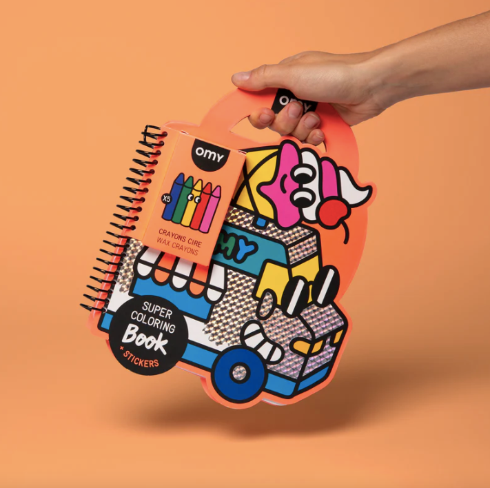 OMY cahier de coloriage et stickers / yummy by Citron Grenadine