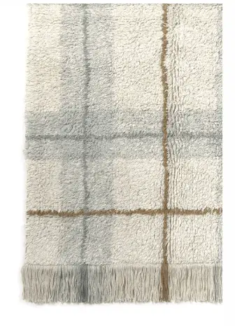LORENA CANALS tapis lavable / tartan blue sage by Citron Grenadine
