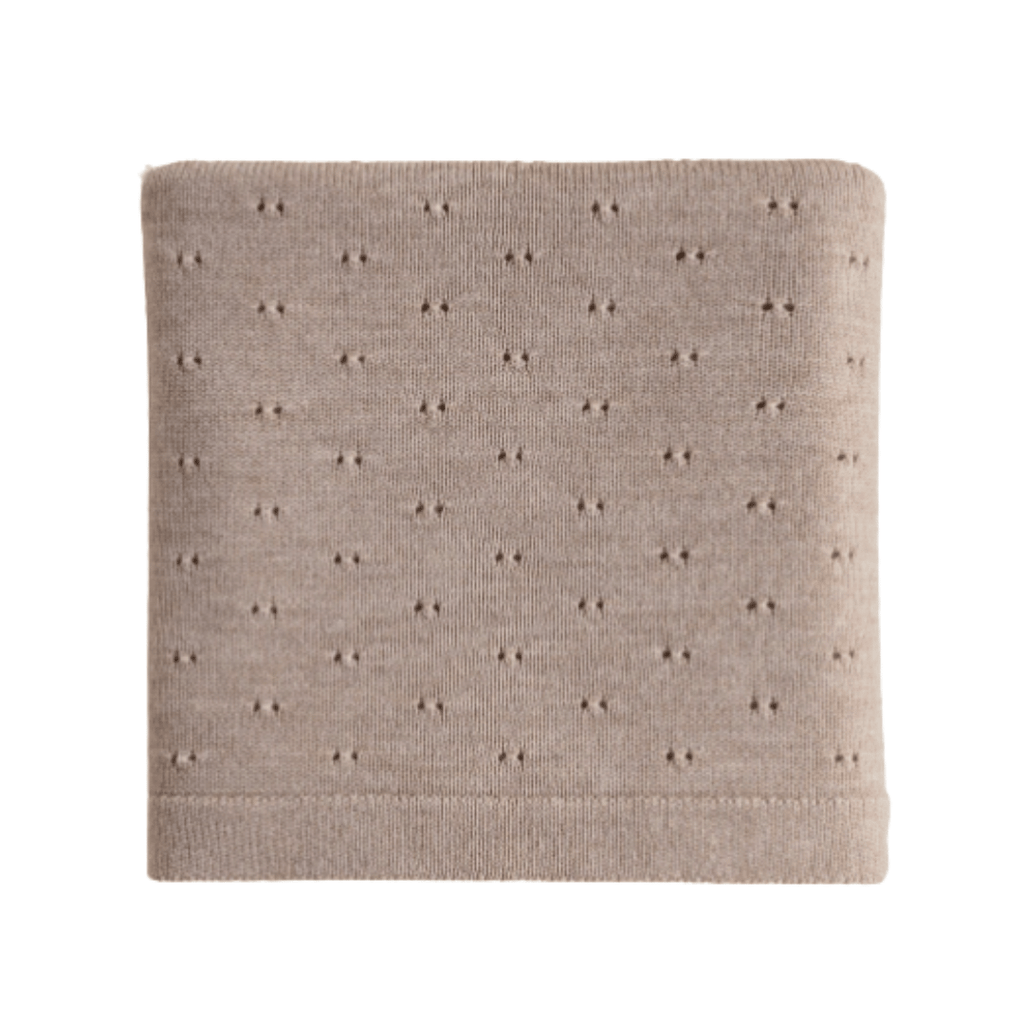 HVID Couverture bébé laine mérinos Bibi Sand – plaid naissance naturel by Citron Grenadine