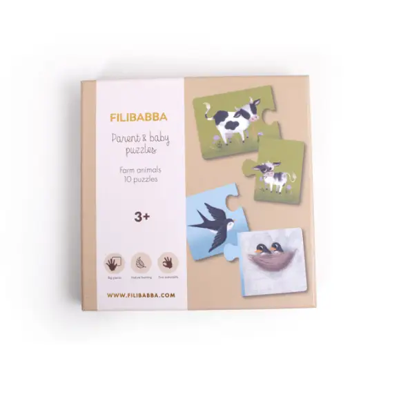 FILIBABA puzzle parent et bébé / la ferme +3 ans by Citron Grenadine