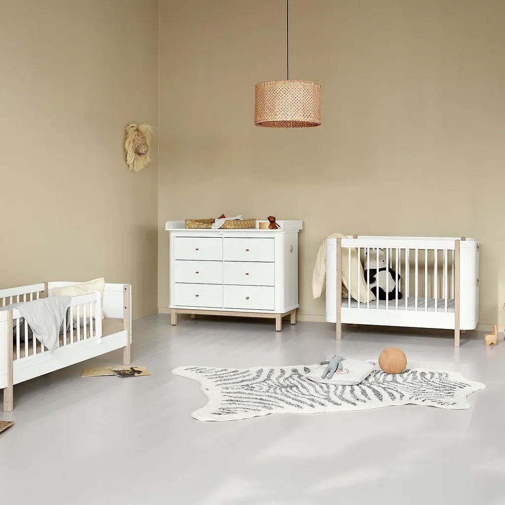 Oliver Furniture lit mini+ 0/9 ans / blanc/chêne by Citron Grenadine