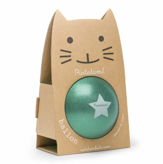 RATATAM ballon vert paillettes 15 cm by Citron Grenadine