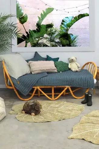 LORENA CANALS tapis lavable / mini monstera olive by Citron Grenadine