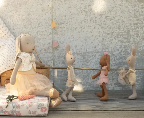 Maileg rabbit, Size 1 - Ballet suit and skirt cream by Citron Grenadine
