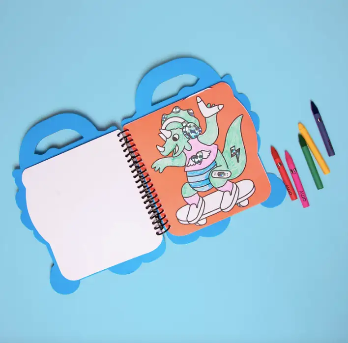 OMY cahier de coloriage et stickers / dino by Citron Grenadine