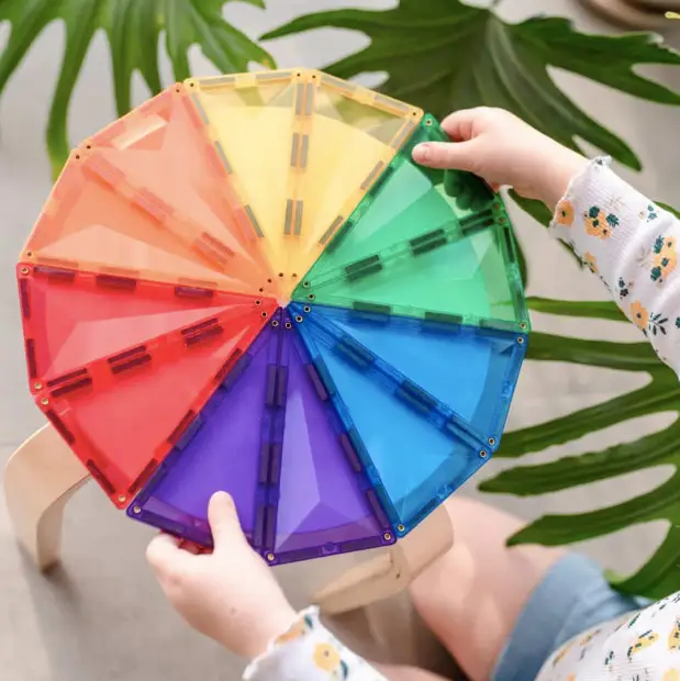 CONNETIX rainbow geometry pack 30 pièces by Citron Grenadine