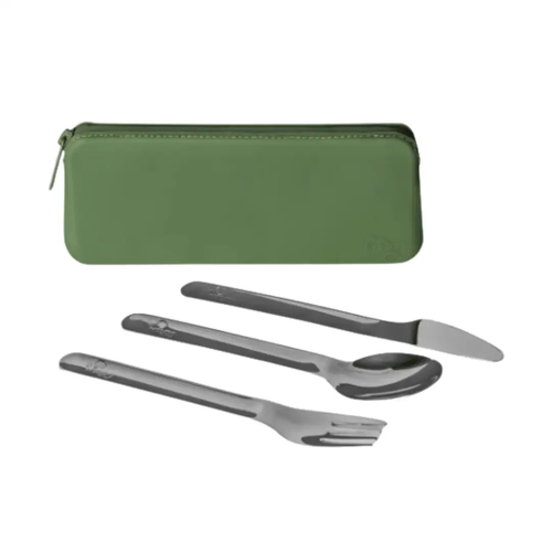 CITRON pochette couverts / vert by Citron Grenadine