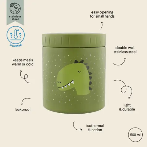TRIXIE boite isotherme 500 ml / Mr Dino by Citron Grenadine