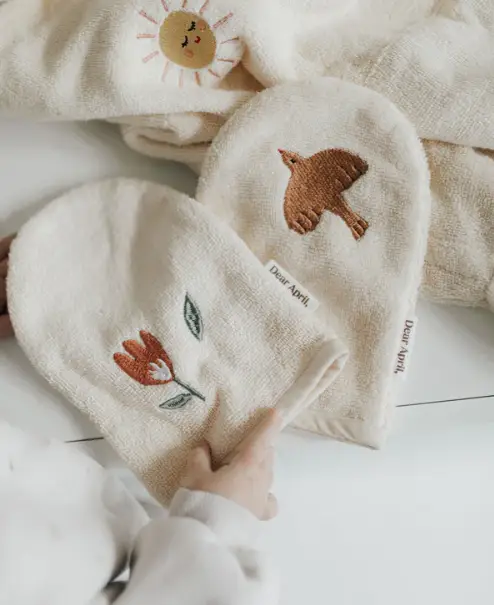 DEAR APRIL paw gants de toilette / harmony by Citron Grenadine