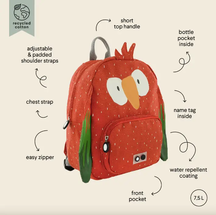 TRIXIE sac-à-dos / Mr Parrot by Citron Grenadine