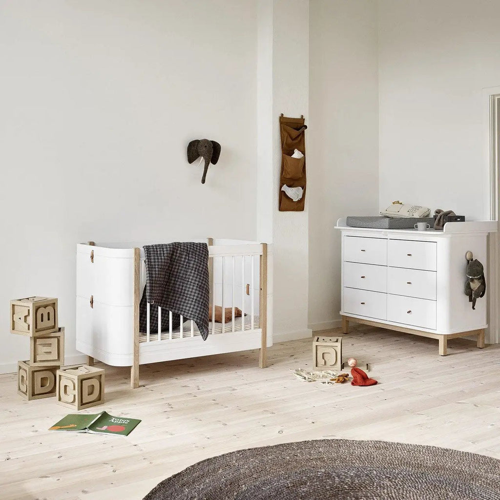 Oliver Furniture lit mini+ cot blanc/chene 041485 by Citron Grenadine