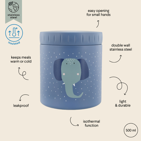 TRIXIE boite isotherme 500 ml / Mr Elephant by Citron Grenadine