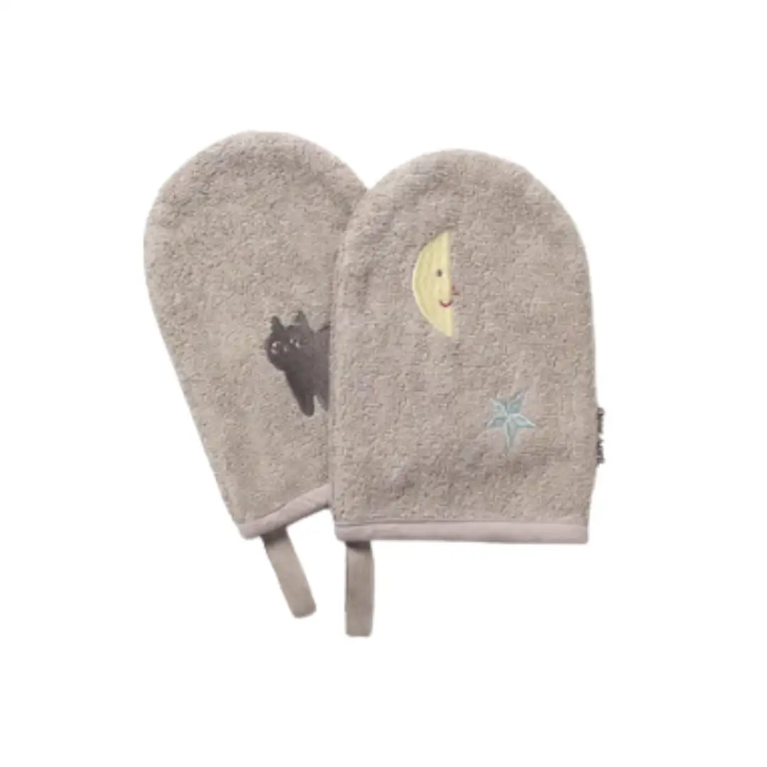 DEAR APRIL paw gants de toilette / moon cat by Citron Grenadine