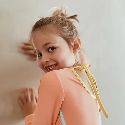 BAÏNES kim maillot anti UV / peach by Citron Grenadine