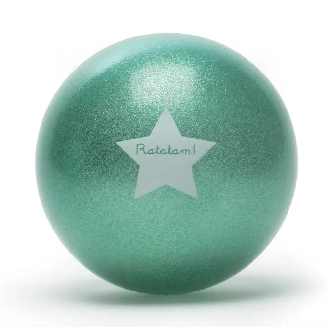 RATATAM ballon vert paillettes 15 cm by Citron Grenadine