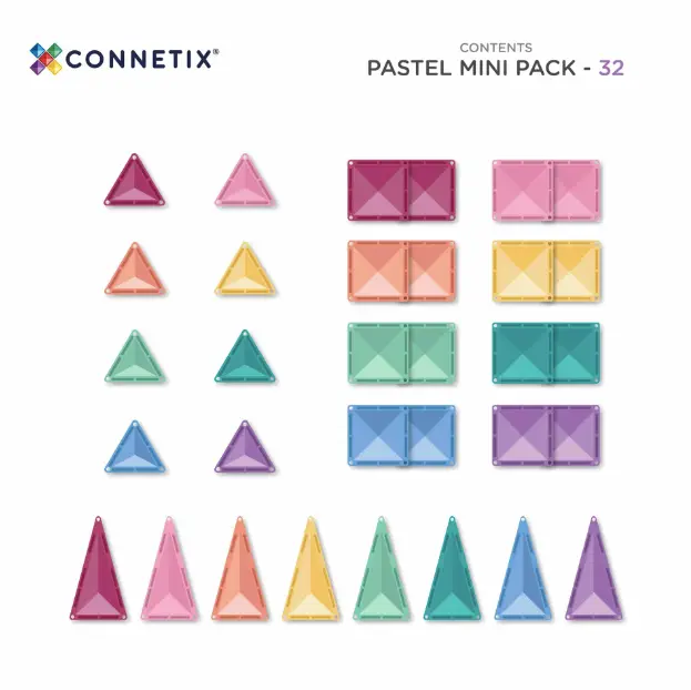 CONNETIX pastel mini pack 32 pièces by Citron Grenadine