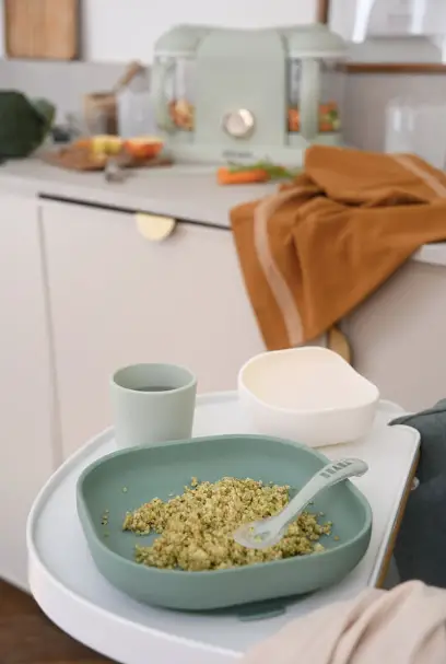 BÉABA Coffret repas silicone / Vert sauge / Vert de gris by Citron Grenadine