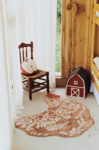 LORENA CANALS tapis lavable / chicken by Citron Grenadine