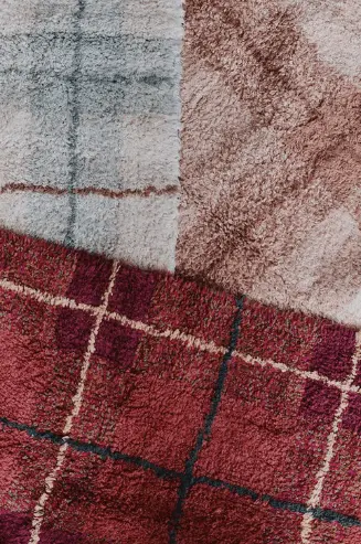 LORENA CANALS tapis lavable / tartan rose by Citron Grenadine