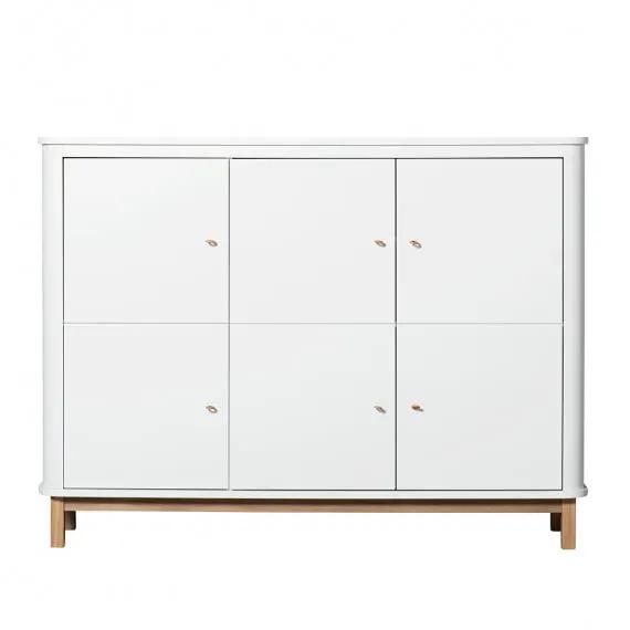 OLIVER FURNITURE Armoire multi-rangement 3 portes Wood by Citron Grenadine