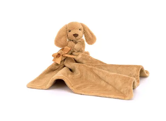 Jellycat bashful / toffee puppy soother by Citron Grenadine