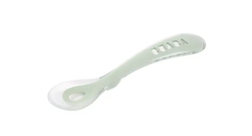 BÉABA Cuillère 2ème âge silicone - Vert de Gris by Citron Grenadine