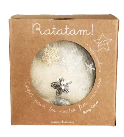 RATATAM cape brodée sequins or et argent by Citron Grenadine
