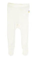 JOHA pantalon laine et soie avec pieds / off white by Citron Grenadine
