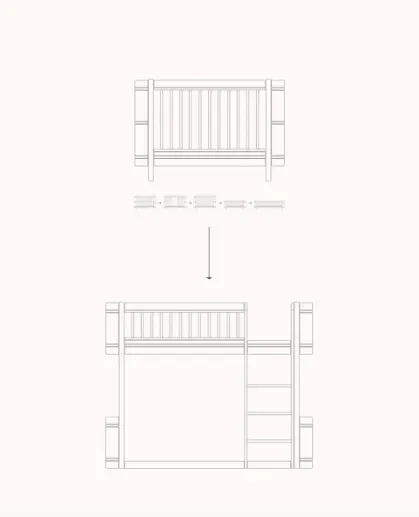 Oliver Furniture kit de conversion basic en lit junior mezzanine by Citron Grenadine