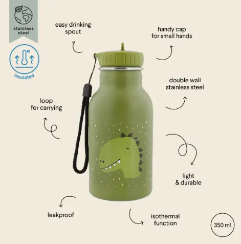 TRIXIE gourde isotherme 350 ml / Mrs Cat by Citron Grenadine