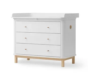 Oliver Furniture commode à langer 3 tiroirs chêne/blanc by Citron Grenadine