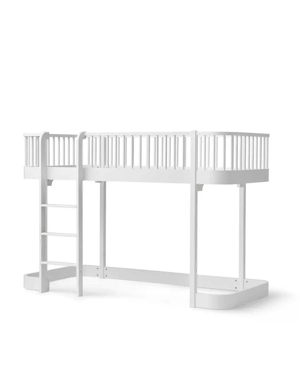 Oliver Furniture Lit mezzanine mi-haut Wood Original, blanc by Citron Grenadine