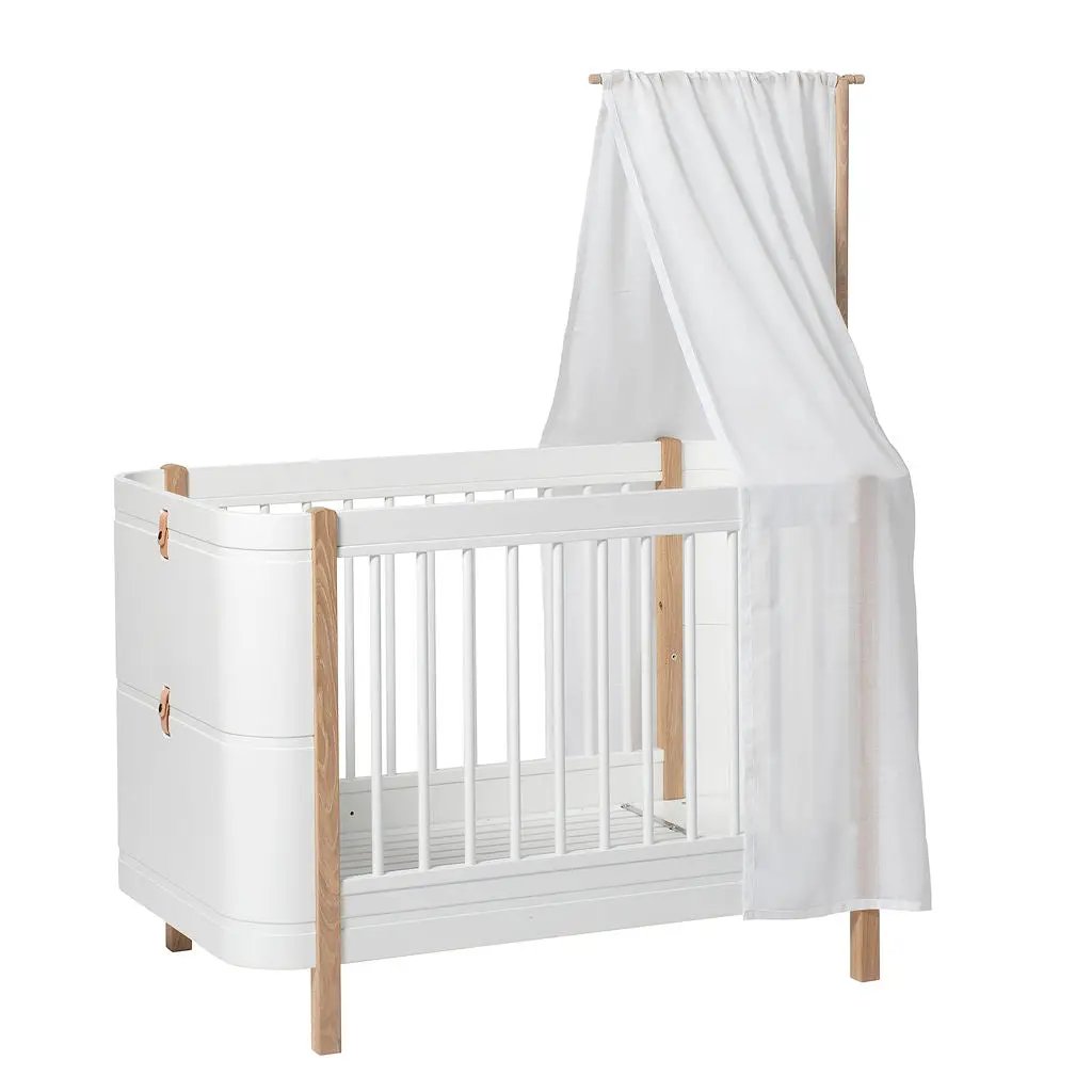 Oliver Furniture lit mini+ 0/9 ans / blanc/chêne by Citron Grenadine