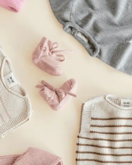 HVID chaussons booties / powder by Citron Grenadine