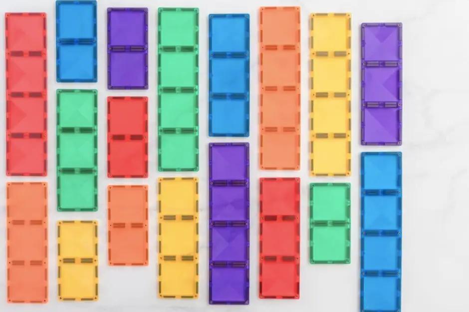 CONNETIX Rainbow Rectangle Pack 18 pièces by Citron Grenadine