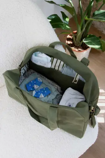 HINDBAG Basile sac à langer / olive by Citron Grenadine