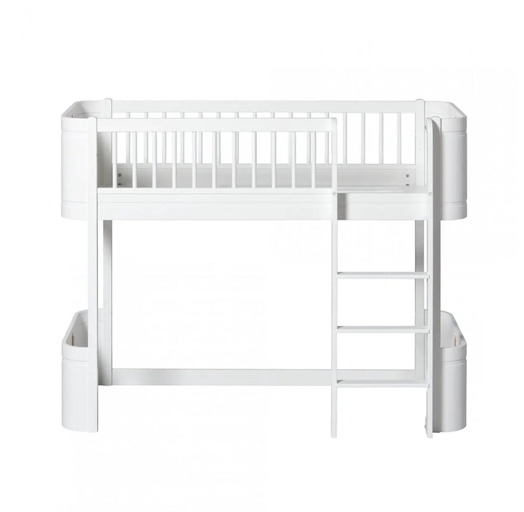 Oliver Furniture lit mezzanine mi-haut wood mini+ by Citron Grenadine