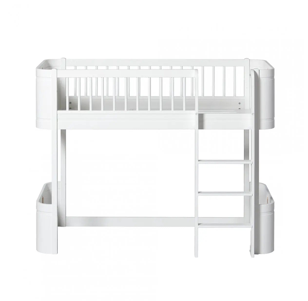 Oliver Furniture lit mezzanine mi-haut wood mini+ by Citron Grenadine