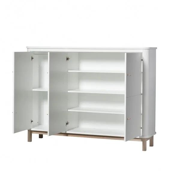OLIVER FURNITURE Armoire multi-rangement 3 portes Wood by Citron Grenadine