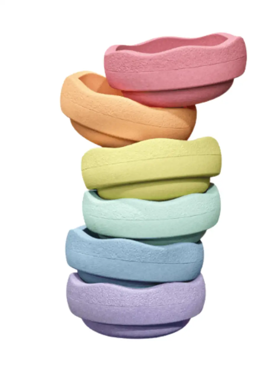 STAPELSTEIN / set pastel confetti rainbow by Citron Grenadine