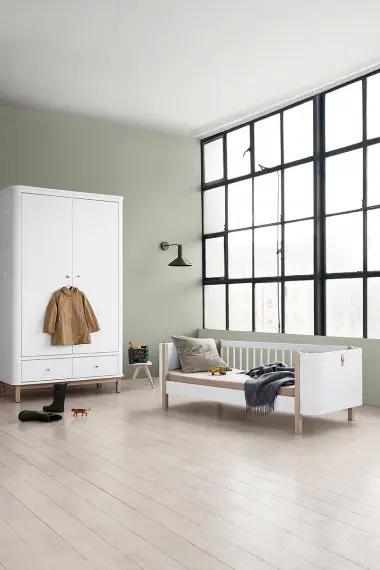 Oliver Furniture mini+ lit junior 2/8 ans chêne/blanc 041465 by Citron Grenadine