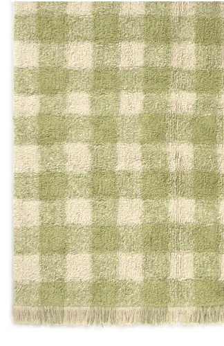 LORENA CANALS tapis lavable / VICHY MATCHA by Citron Grenadine