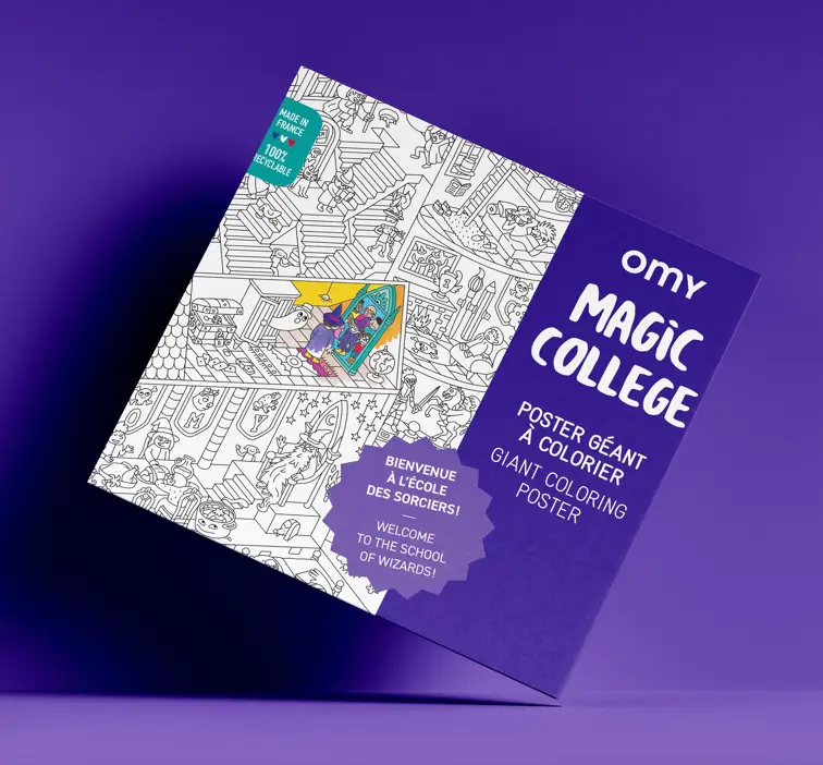 OMY poster géant à colorier / magic college by Citron Grenadine