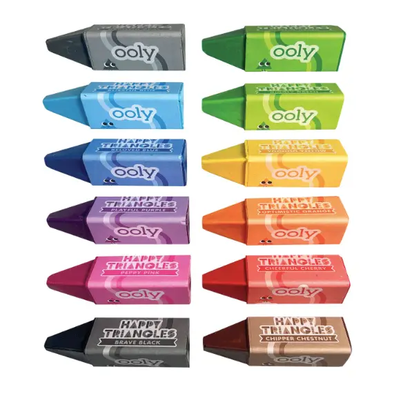 OOLY Happy Triangles Jumbo Crayons +3 ans by Citron Grenadine