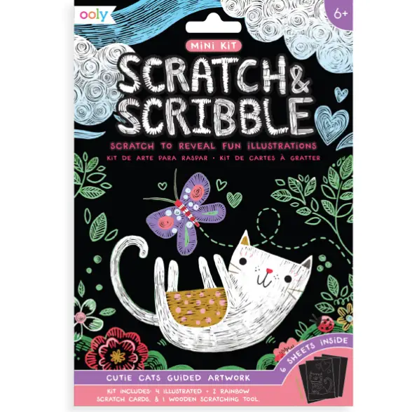 OOLY Mini Scratch & Scribble – Cutie Cats +6 ans by Citron Grenadine